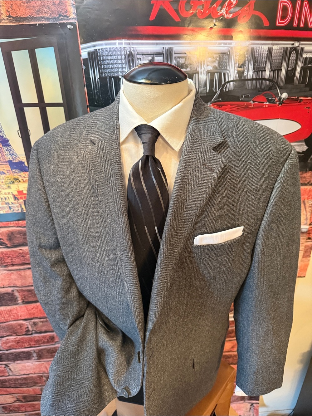 Lauren Ralph Lauren gray Herringbone Sport Coat - Picture 10 of 17
